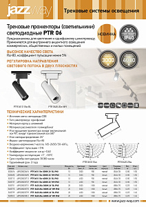 Трековые прожекторы (светильники) светодиодные PTR 06